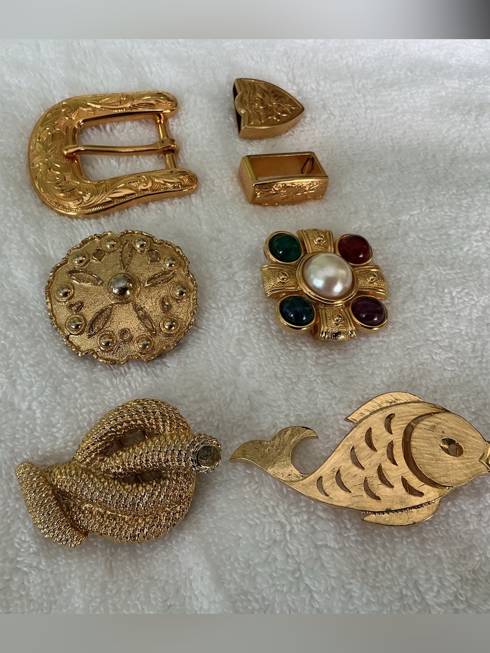 5-Piece CRAFTERS Vintage Belt Buckles 2 are Mimi Di N